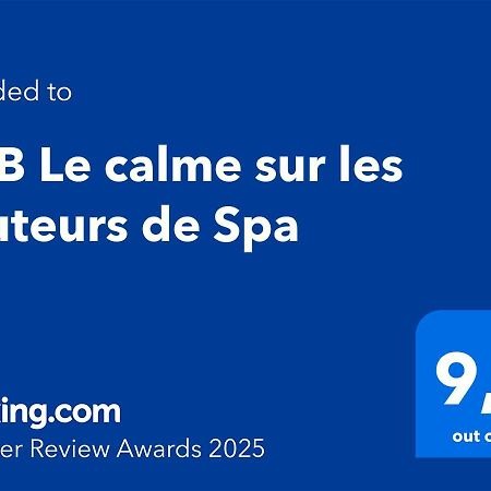B&B Le Calme Sur Les Hauteurs De Spa Tiege Exterior photo